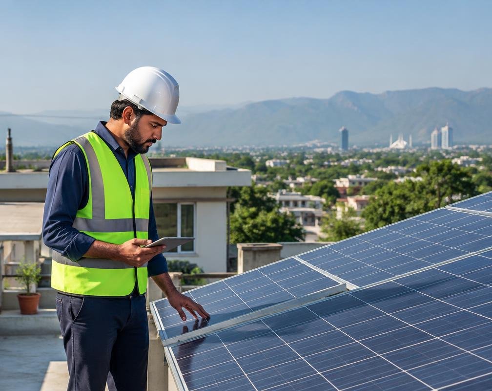 Commercial solar installation