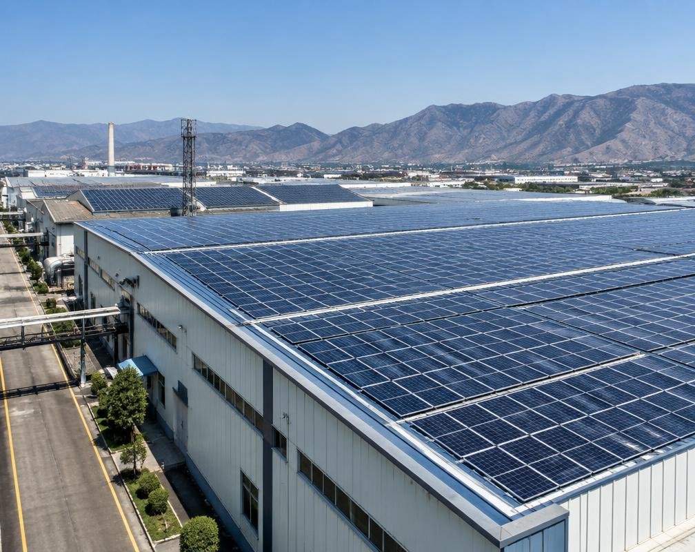 Industrial solar installation